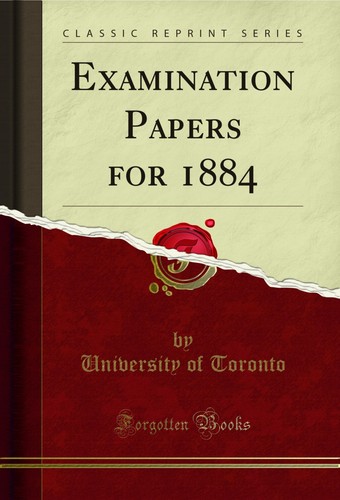 Examination papers for 1884 - for,